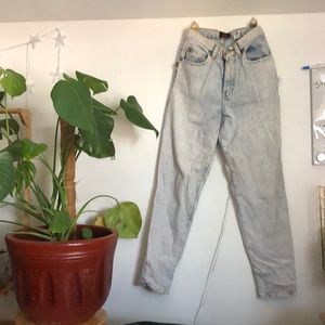 High Rise Acid Wash Jeans